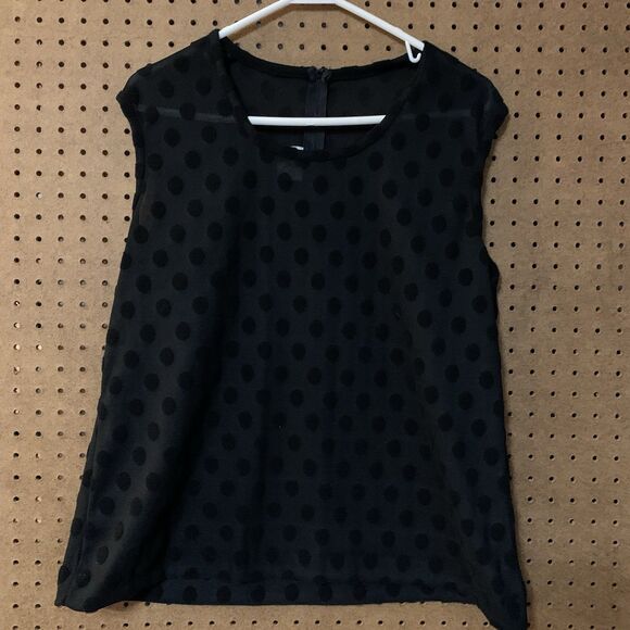 VTG Polka Dot Set Tank Top Jacket Retro Black Bodin Knits Preppy Old Money - Picture 4 of 7